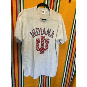 Go Hoosiers! Indiana Vintage Tee sz Large 50/50 Classic Blend Buttery Soft